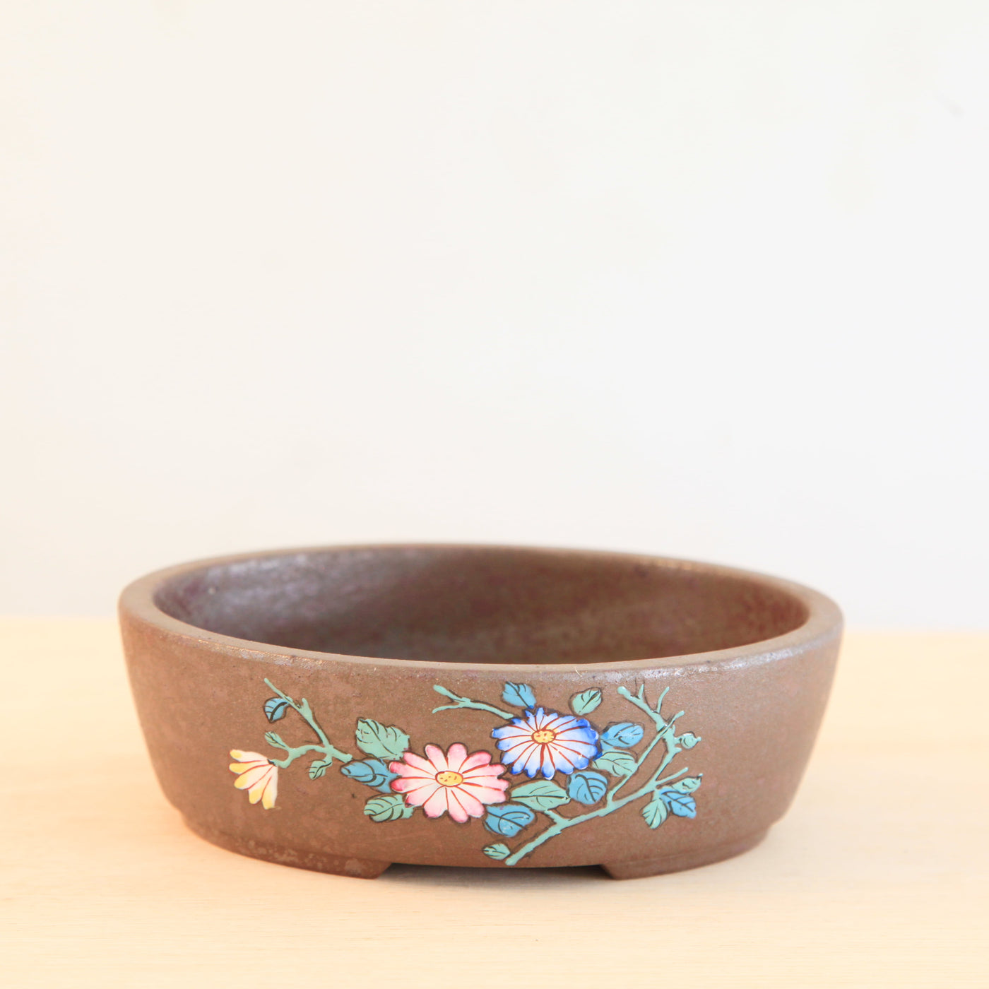 Ongeglazuurde Ovale Bonsaipot